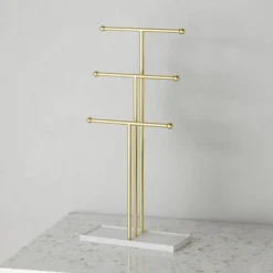 Umbra Trigem 3-Tier Jewellery Stand 23 x 10 x 48.5cm (White/Brass)