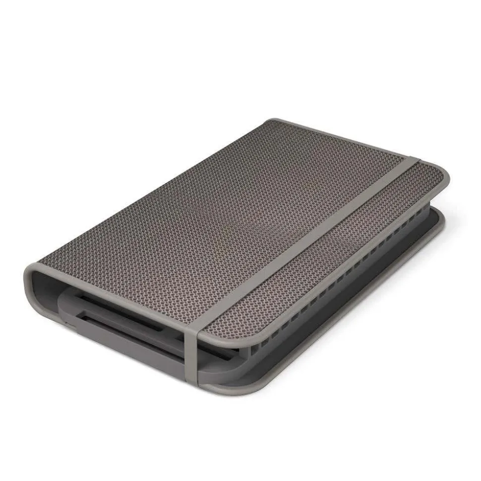 Umbra Udry Dish Rack with Microfibre Dry Mat (Charcoal)