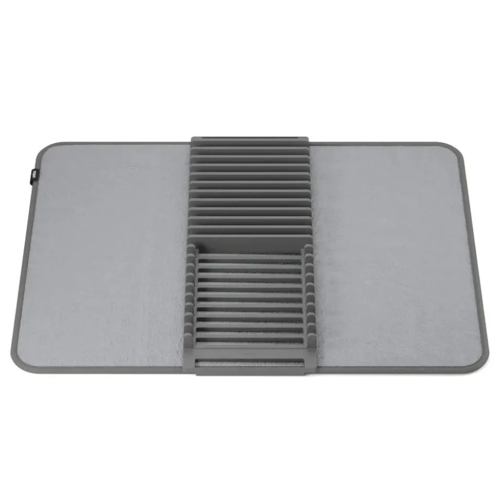 Umbra Udry Microfibre Drying Mat with Rack - Charcoal (24x18")