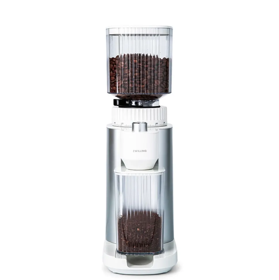ZWILLING Enfinigy Adjustable Burr Grinder (White/Silver)