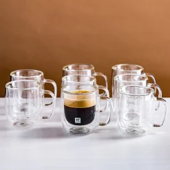 ZWILLING Sorrento Double Wall 'Buy 6 & Get 8' Espresso Mug W/ Handle