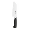 Zwilling 4-Star Santoku Knife with Granton Edge