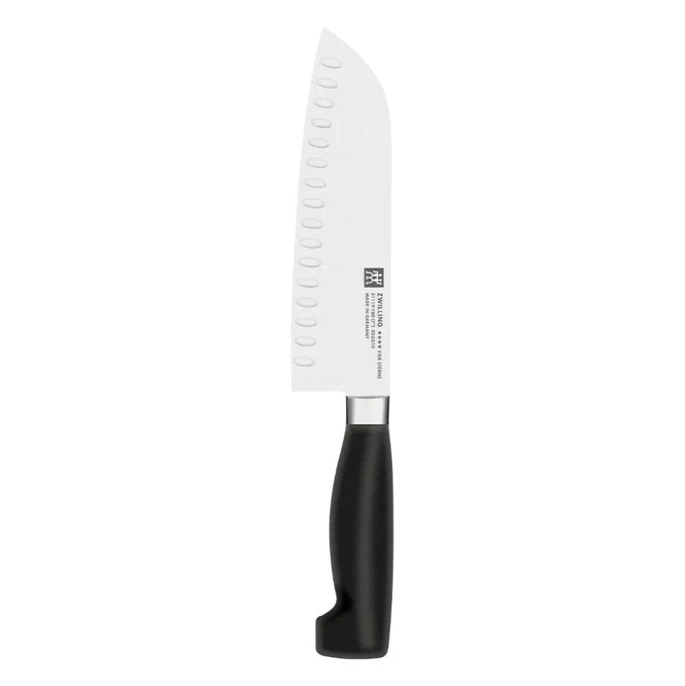 Zwilling 4-Star Santoku Knife with Granton Edge