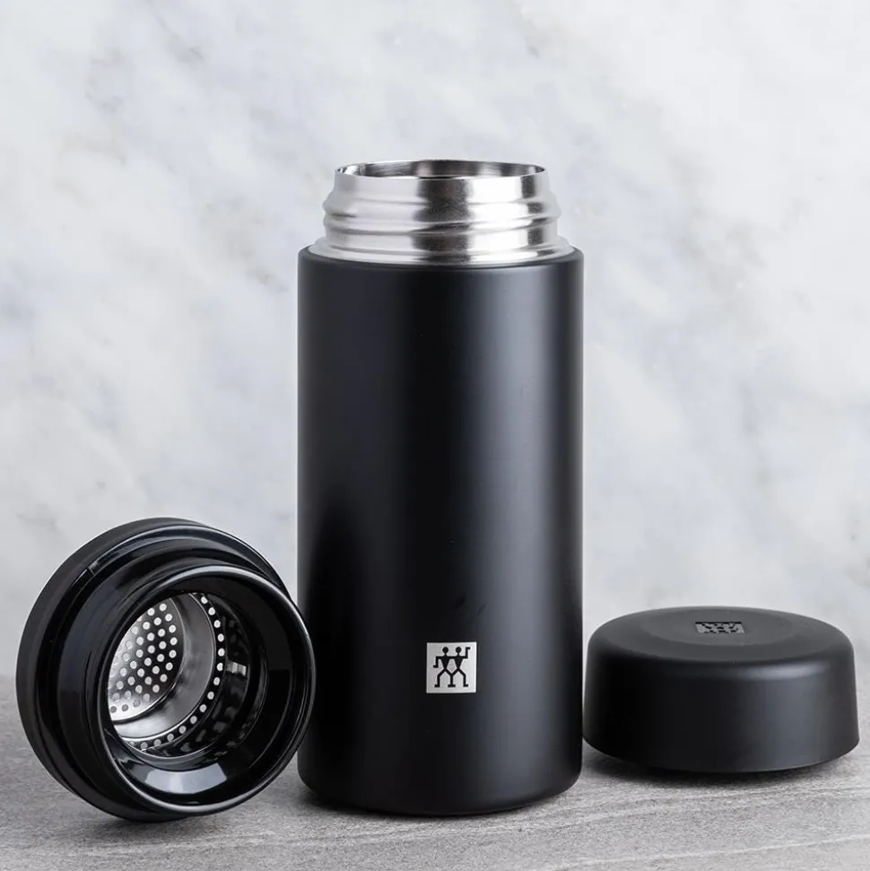 ZWILLING Thermo Thermal Sport Bottle with Infuser (Matte Black)