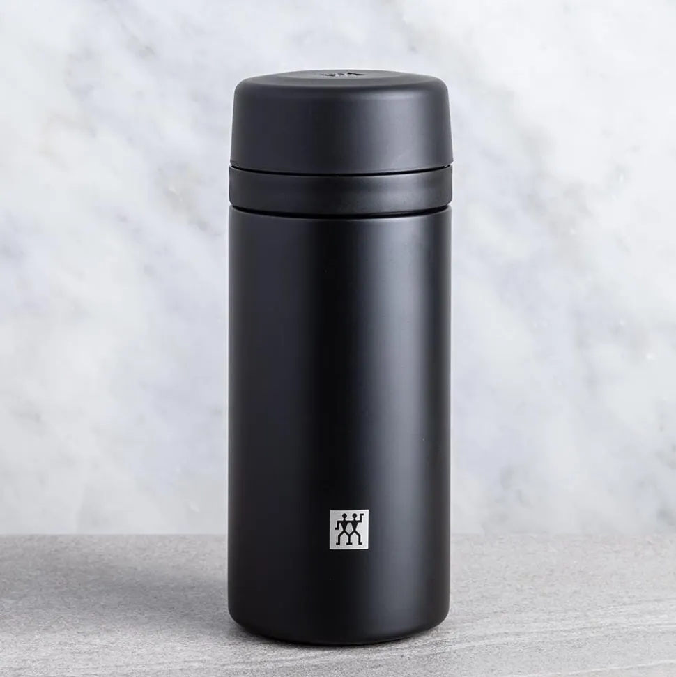 ZWILLING Thermo Thermal Sport Bottle with Infuser (Matte Black)