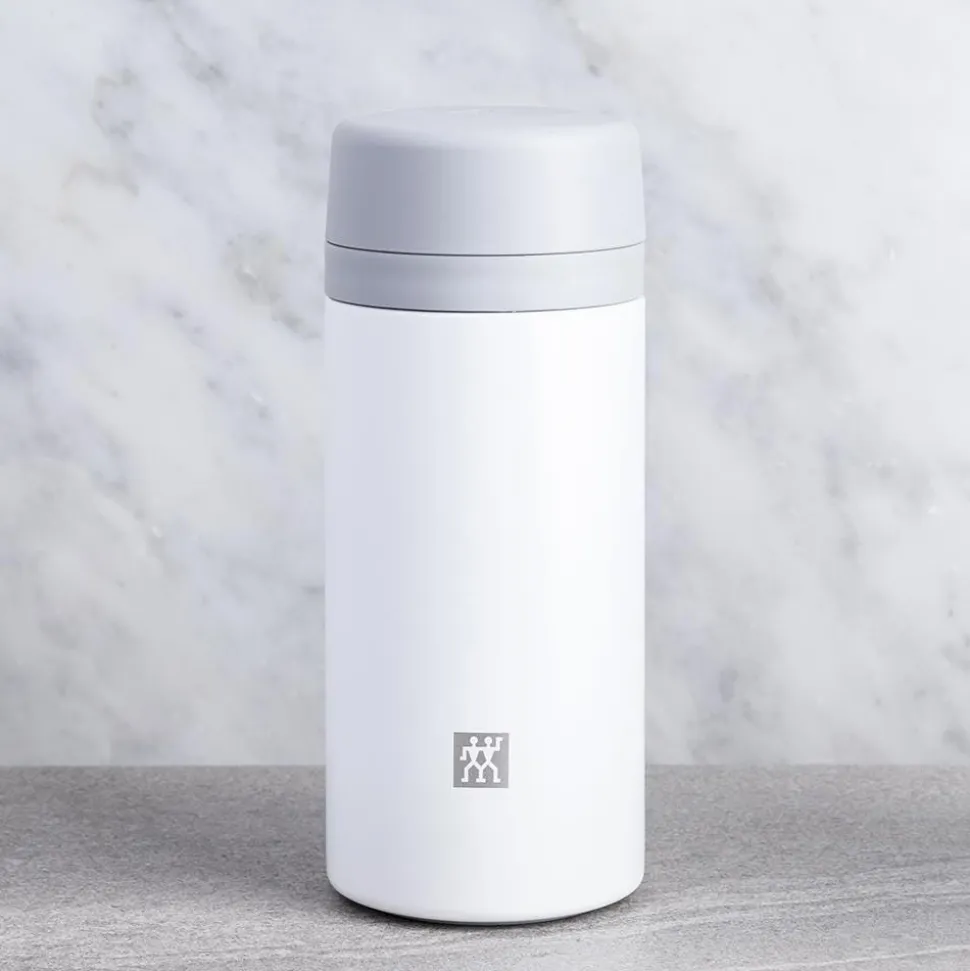 ZWILLING Thermo Thermal Sport Bottle with Infuser (White/Silver)