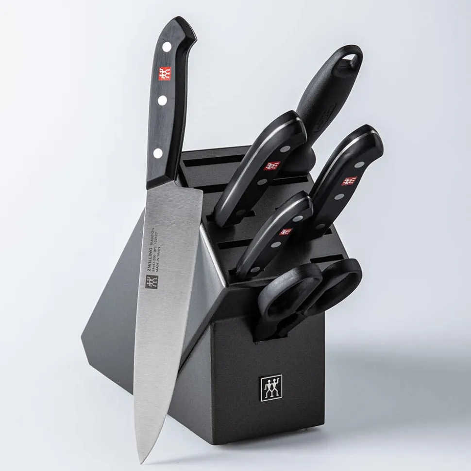 ZWILLING Tradition Block Combo with Bonus Steak Knives (Charcoal)