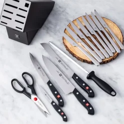 ZWILLING Tradition Block Combo with Bonus Steak Knives (Charcoal)