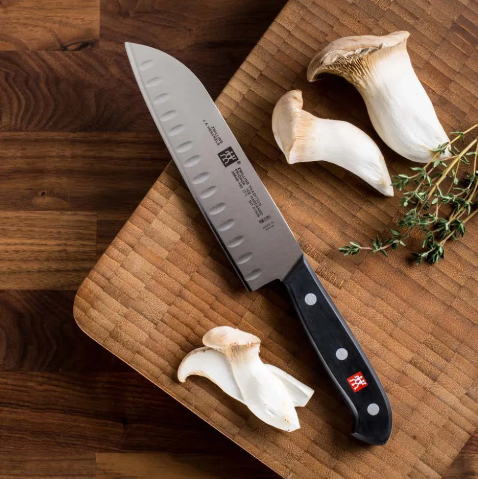 ZWILLING Tradition 7" Santoku Knife with Granton Edge