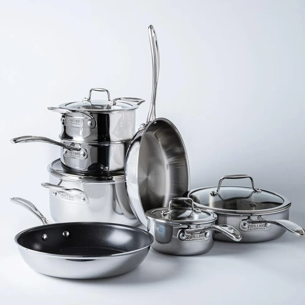 ZWILLING Vistaclad Cookware Combo - Set/10 (Brushed St/St)